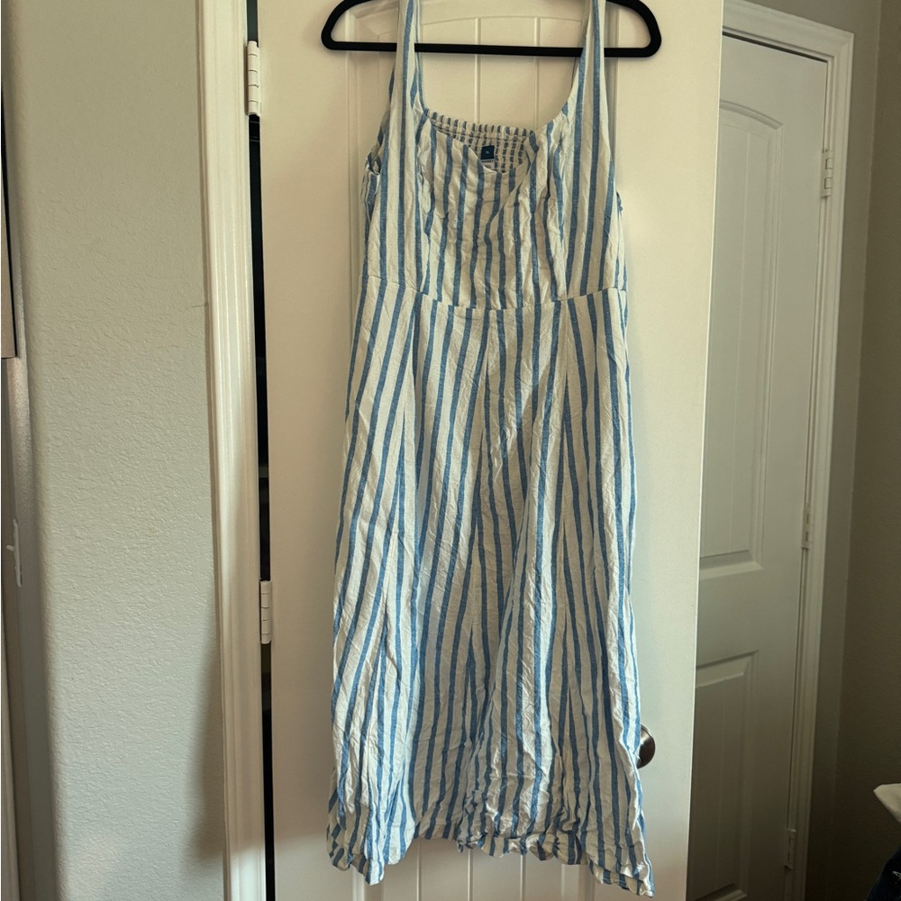 Old Navy Blue and White Striped Sundress